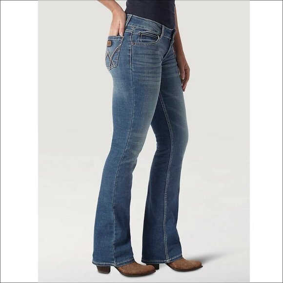 Women's Wrangler Retro Mae Mid Rise Bootcut Jeans-Size 34/17 x 32 - Picture 4 of 10